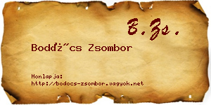 Bodócs Zsombor névjegykártya